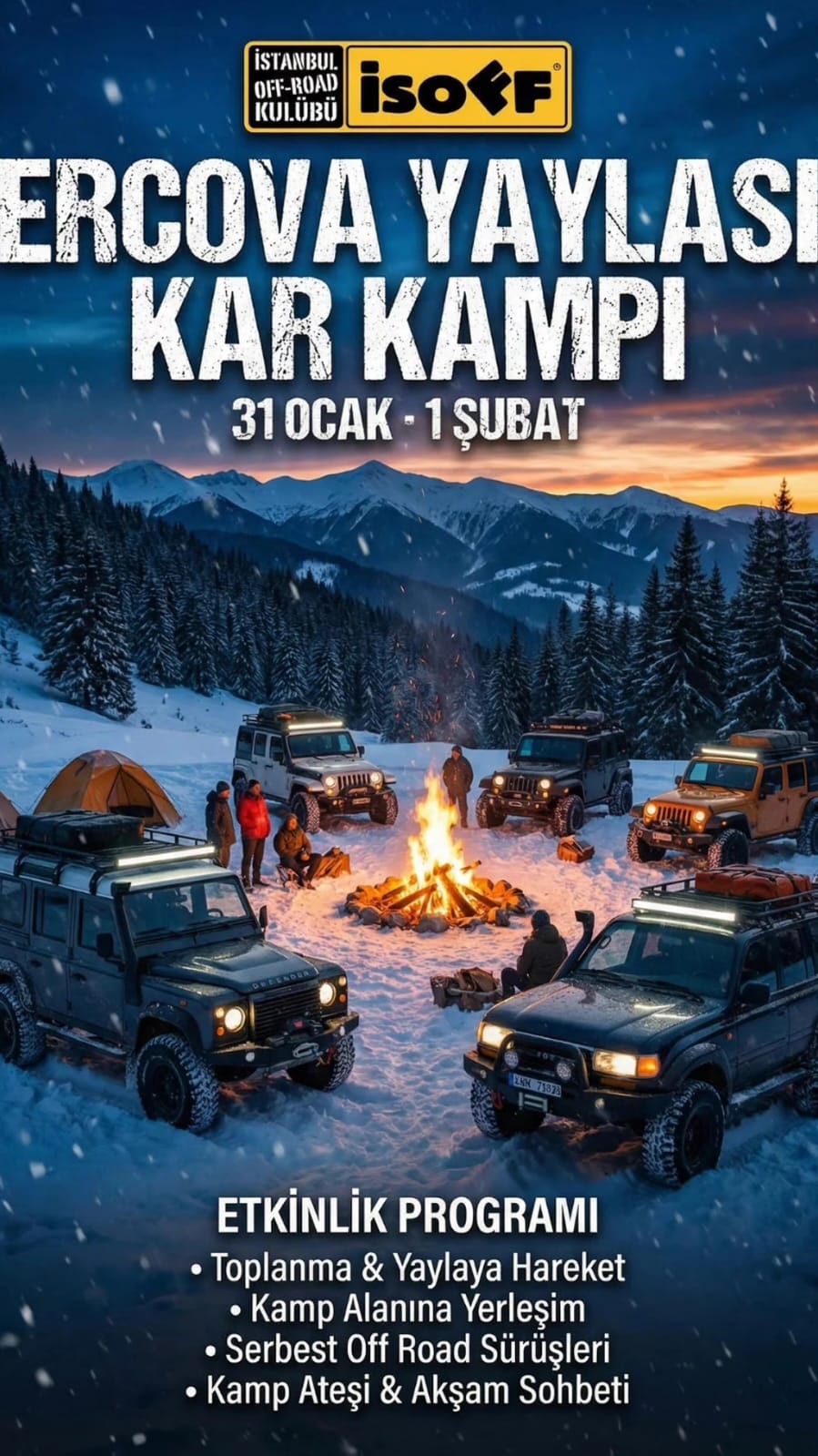 İSOFF Ercova Yaylası Kar Kampı